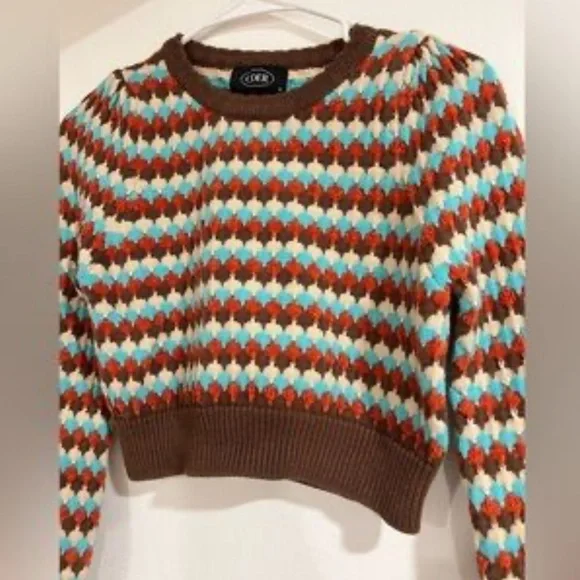 Cider Women's Vibrant Patterned Sweater size lg - Picture 2 of 4